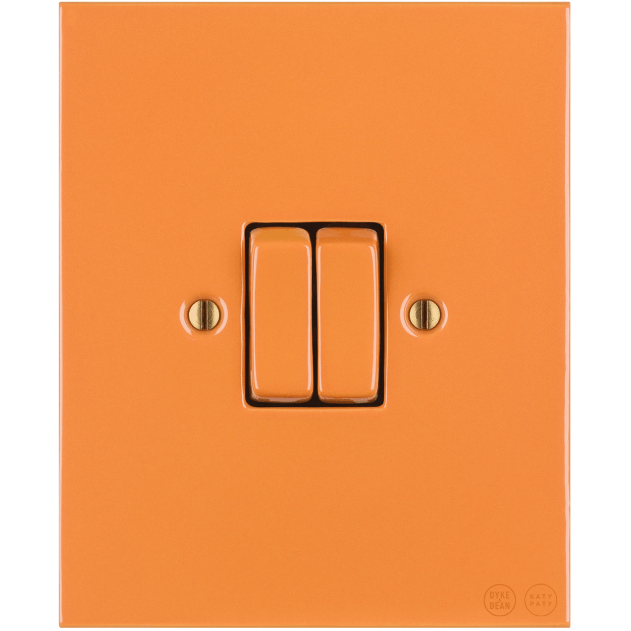 KATY PATY PORCELAIN PLATE WALL LIGHT SWITCH CARROT DOUBLE - DYKE & DEAN