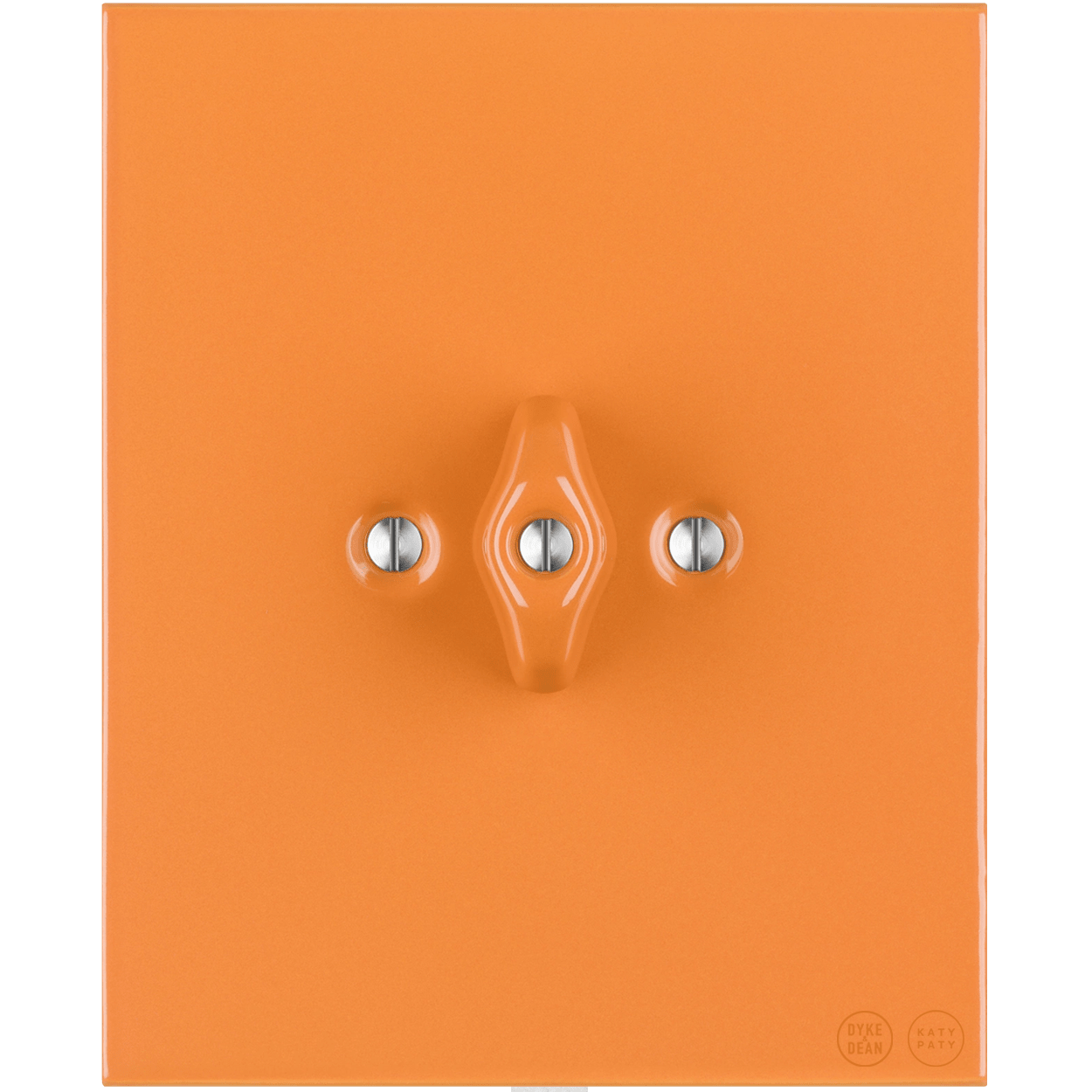 KATY PATY PORCELAIN PLATE WALL LIGHT SWITCH CARROT ROTARY - DYKE & DEAN