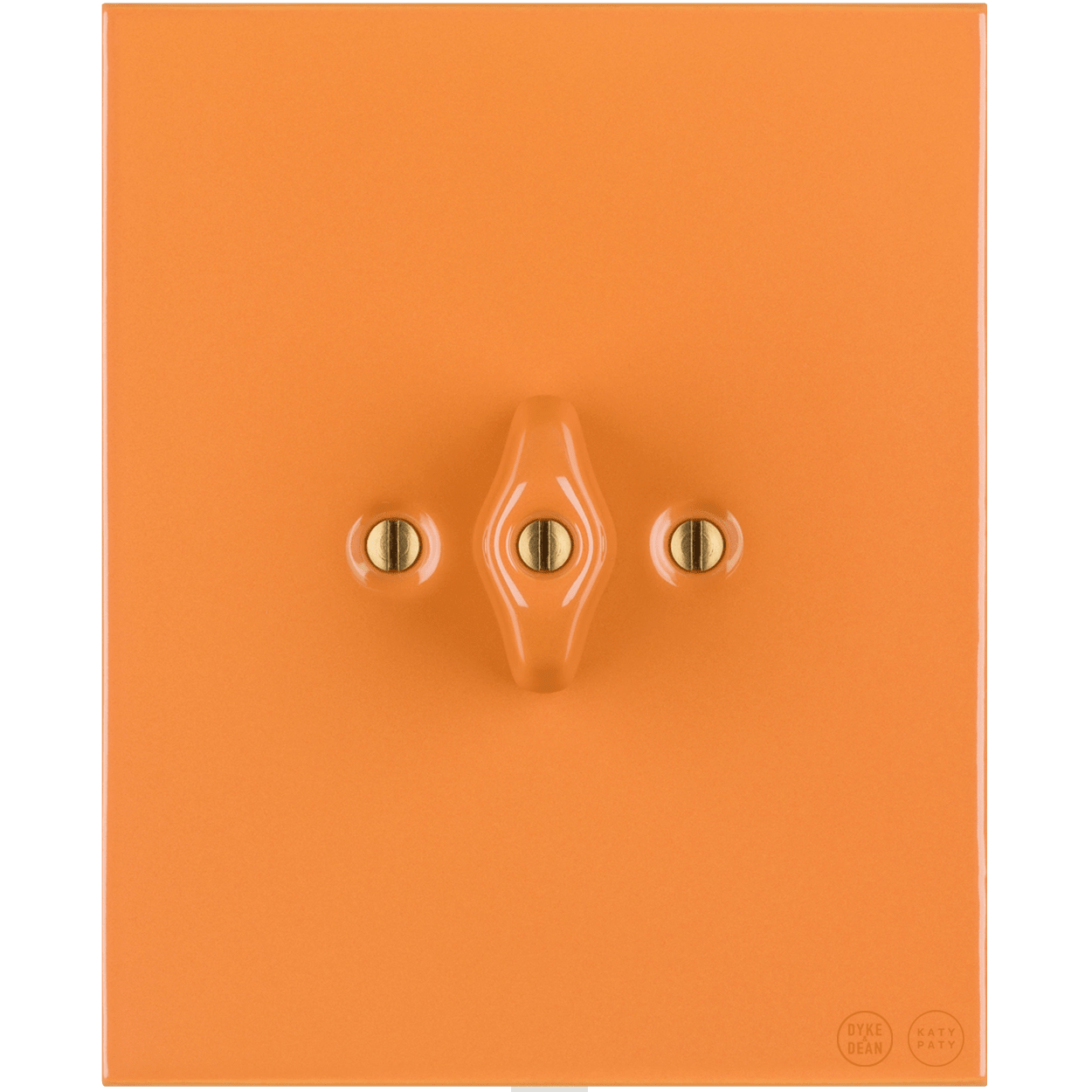 KATY PATY PORCELAIN PLATE WALL LIGHT SWITCH CARROT ROTARY - DYKE & DEAN