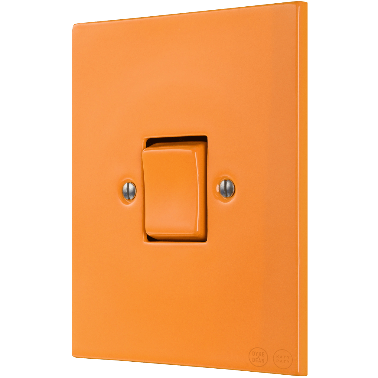 KATY PATY PORCELAIN PLATE WALL LIGHT SWITCH FAT BUTTON CARROT - DYKE & DEAN