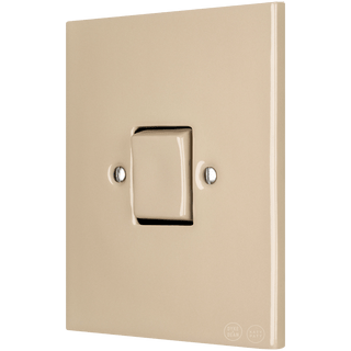 KATY PATY PORCELAIN PLATE WALL LIGHT SWITCH FAT BUTTON SAND - DYKE & DEAN
