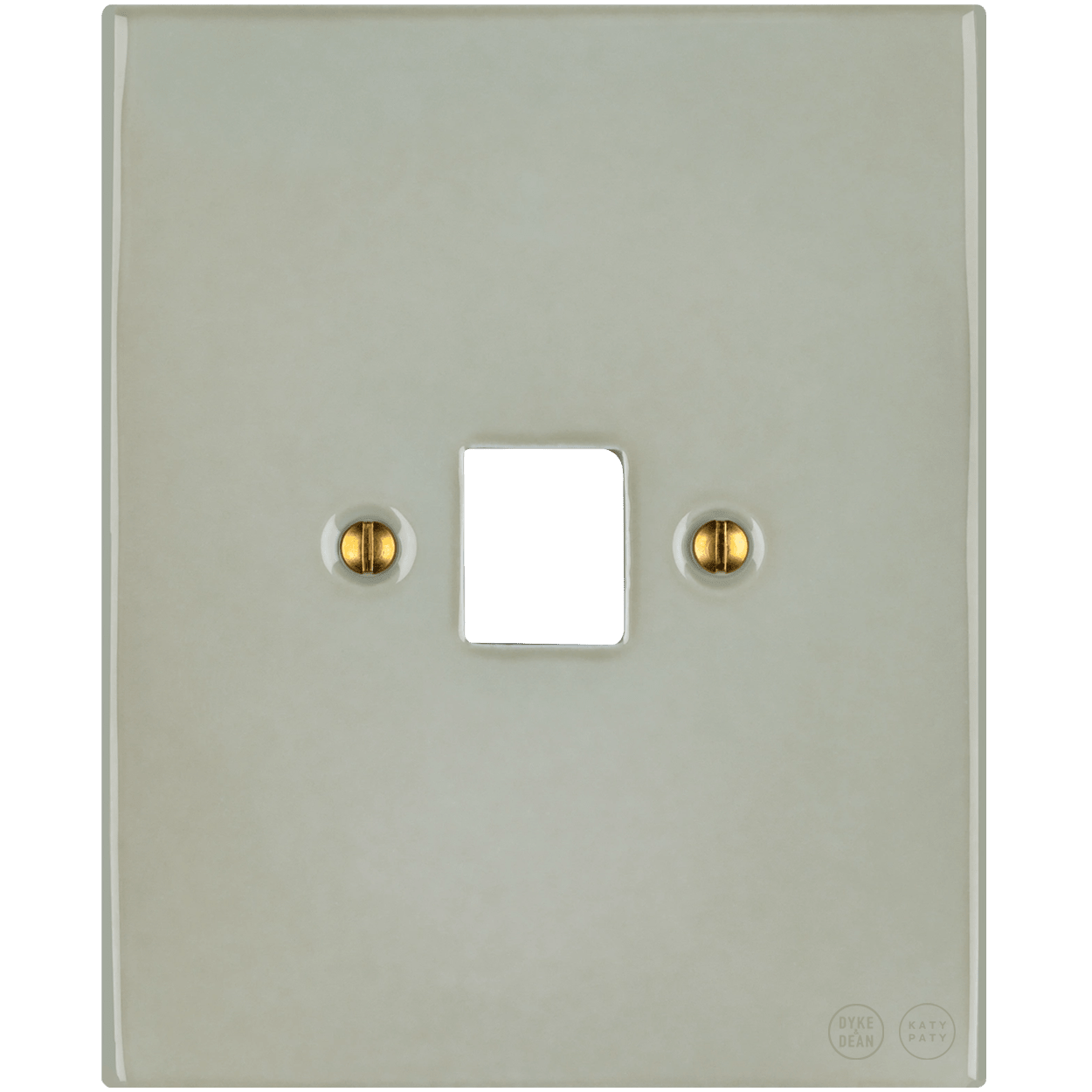 KATY PATY PORCELAIN PLATE WALL SOCKET GREY GREEN PC/USB - DYKE & DEAN