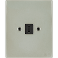 KATY PATY PORCELAIN PLATE WALL SOCKET GREY GREEN USB - C - DYKE & DEAN
