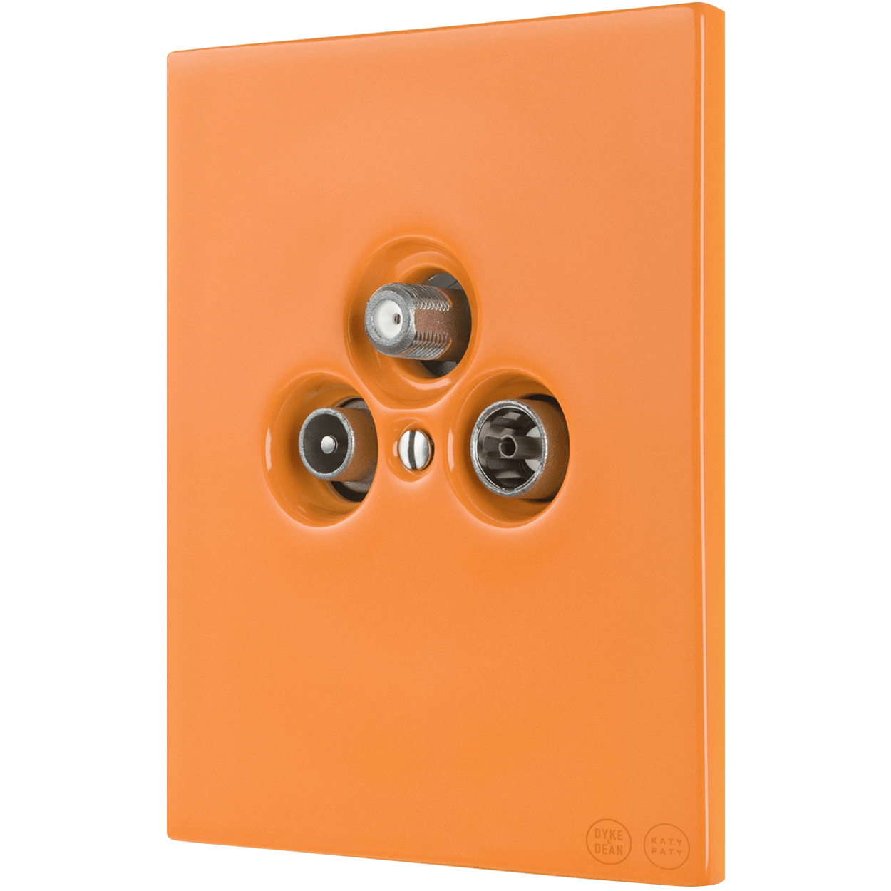 KATY PATY PORCELAIN PLATE WALL SOCKET TV ANTENNA CARROT - DYKE & DEAN