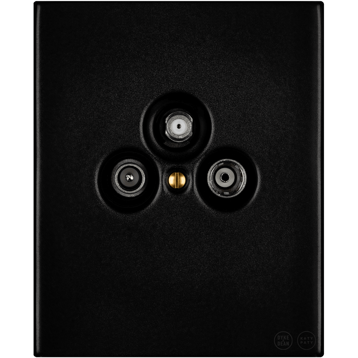 KATY PATY PORCELAIN PLATE WALL SOCKET TV ANTENNA MATTE BLACK - DYKE & DEAN