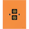 KATY PATY PORCELAIN PLATE WALL SPEAKER SOCKET CARROT - DYKE & DEAN