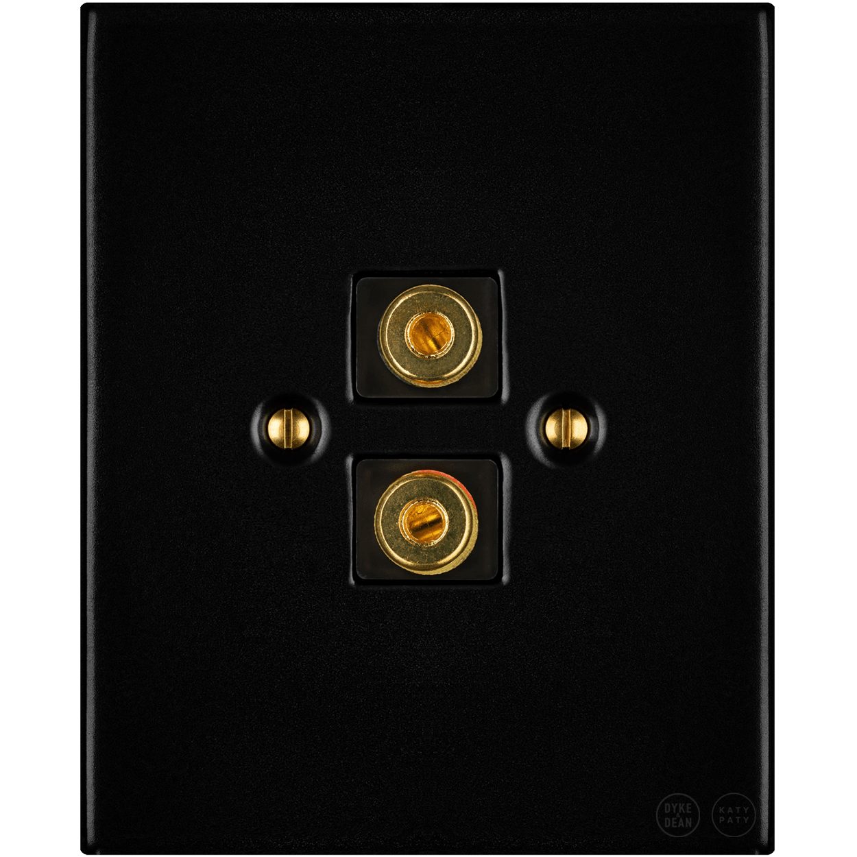 KATY PATY PORCELAIN PLATE WALL SPEAKER SOCKET MATTE BLACK - DYKE & DEAN