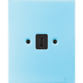 KATY PATY PORCELAIN PLATE WALL USB-C CHARGER PASTEL BLUE - DYKE & DEAN
