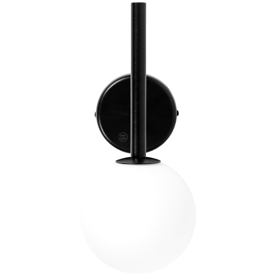 KOP A WATERPROOF GLOBE WALL LIGHT BLACK - DYKE & DEAN