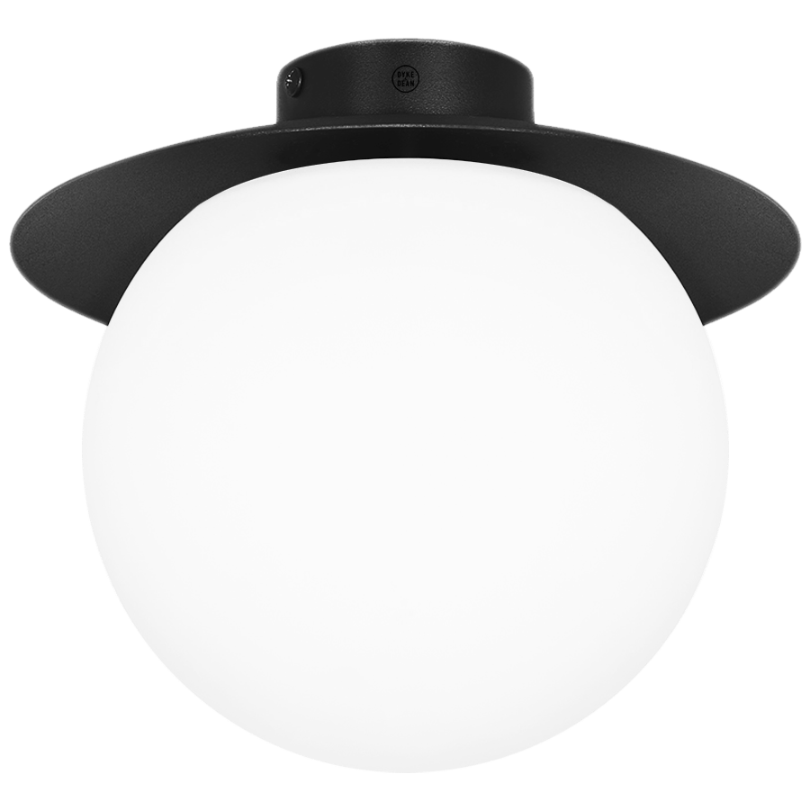 KUUL C WATERPROOF CEILING GLOBE LIGHT BLACK - DYKE & DEAN