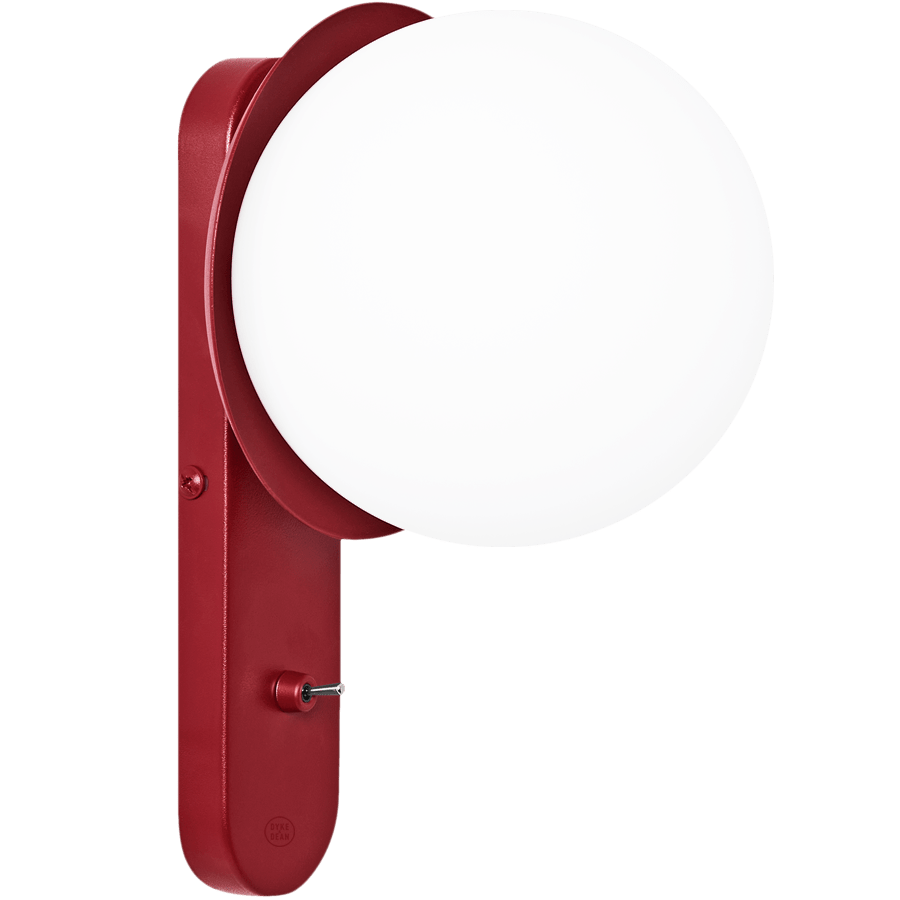 KUUL D SWITCHED BEDSIDE WALL LIGHT BURGUNDY - DYKE & DEAN