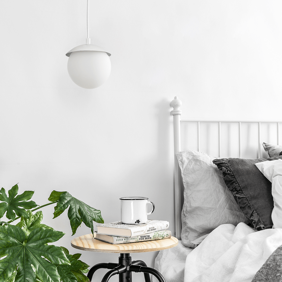 KUUL G WATERPROOF CEILING PENDANT GLOBE LIGHT WHITE - DYKE & DEAN