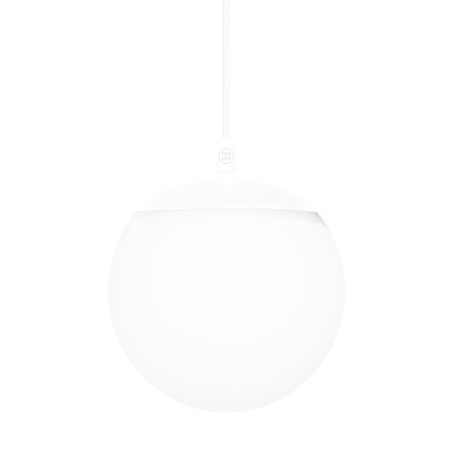 KUUL G WATERPROOF CEILING PENDANT GLOBE LIGHT WHITE - DYKE & DEAN