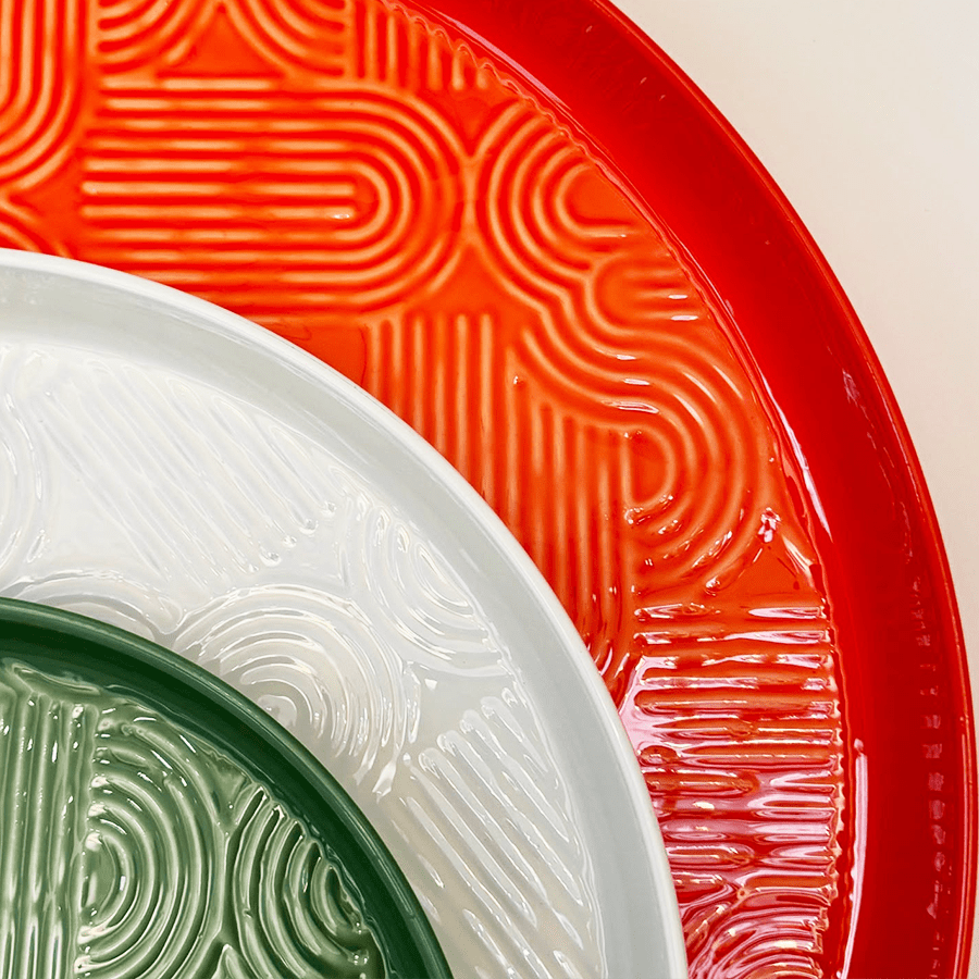 LUX PLATEAU TRAY LARGE ORANGE 450mm - DYKE & DEAN