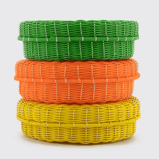 MEXICAN ORANGE TORTILLA BASKET - DYKE & DEAN