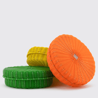 MEXICAN ORANGE TORTILLA BASKET - DYKE & DEAN
