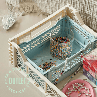 MIDI STACKING CRATE ALMOND GREEN OUTLET - DYKE & DEAN