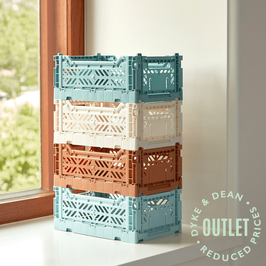 MIDI STACKING CRATE CREAM OUTLET - DYKE & DEAN