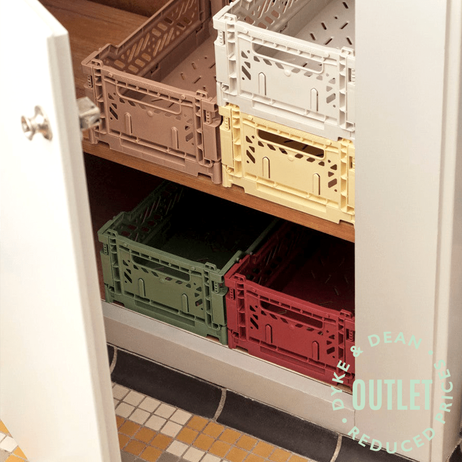 MIDI STACKING CRATE CREAM OUTLET - DYKE & DEAN