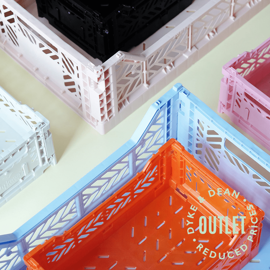 MIDI STACKING CRATE SALMON PINK OUTLET - DYKE & DEAN
