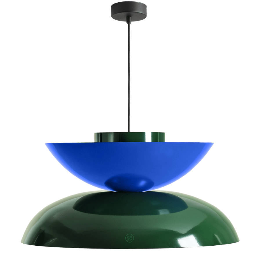 MODULAR PENDANT LIGHT DEEP GREEN & COBALT - DYKE & DEAN