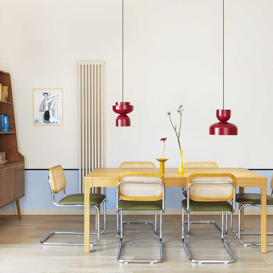 MODULAR PENDANT LIGHT MUSTARD RED & CORAL - DYKE & DEAN