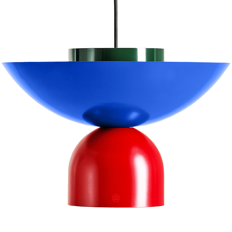 MODULAR PENDANT UTO LIGHT COBALT DEEP GREEN & RED - DYKE & DEAN