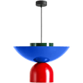 MODULAR PENDANT UTO LIGHT COBALT DEEP GREEN & RED - DYKE & DEAN