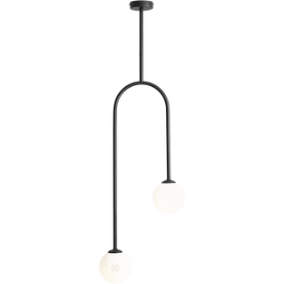 NAVE 2 GLOBE FIXED CEILING LIGHT BLACK - DYKE & DEAN