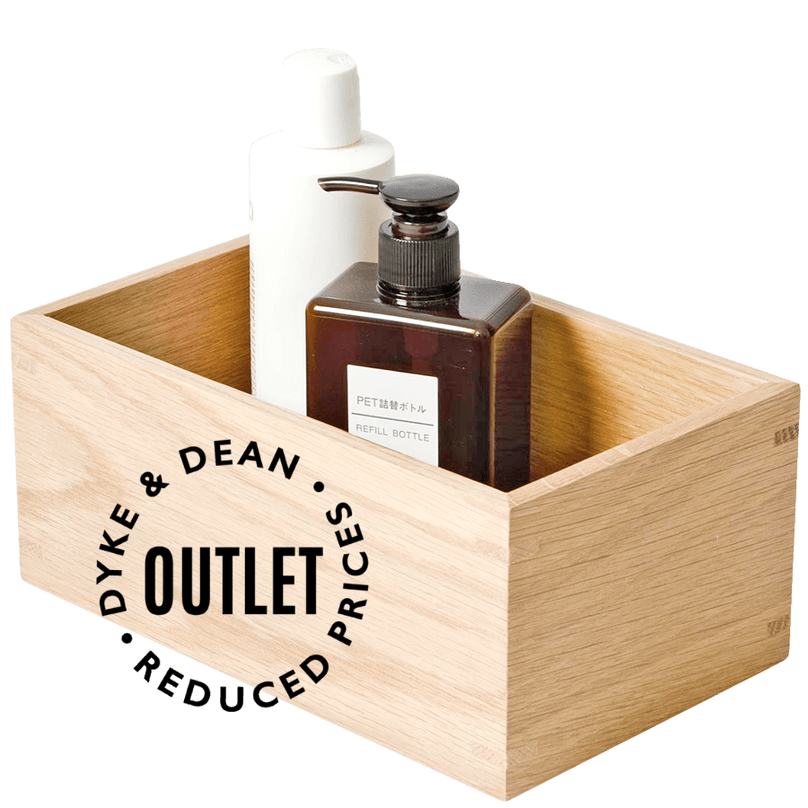 OAK BATHROOM STORAGE BOX OUTLET - DYKE & DEAN