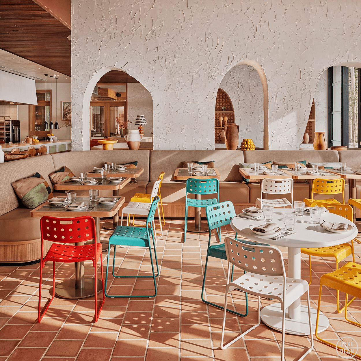 OMKSTAK. 1965 CHAIR TRAFFIC RED - DYKE & DEAN