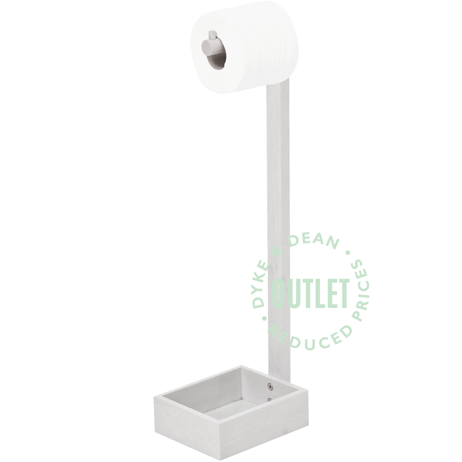 OYSTER GREY FREESTANDING TOILET ROLL HOLDER OUTLET - DYKE & DEAN
