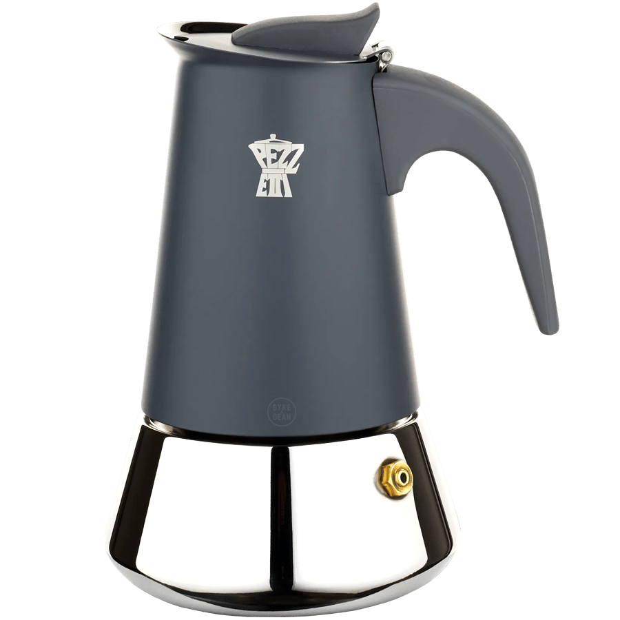 PEZZETTI 4 CUP COFFEE MAKER INDUCTION HOB ASH GREY - DYKE & DEAN