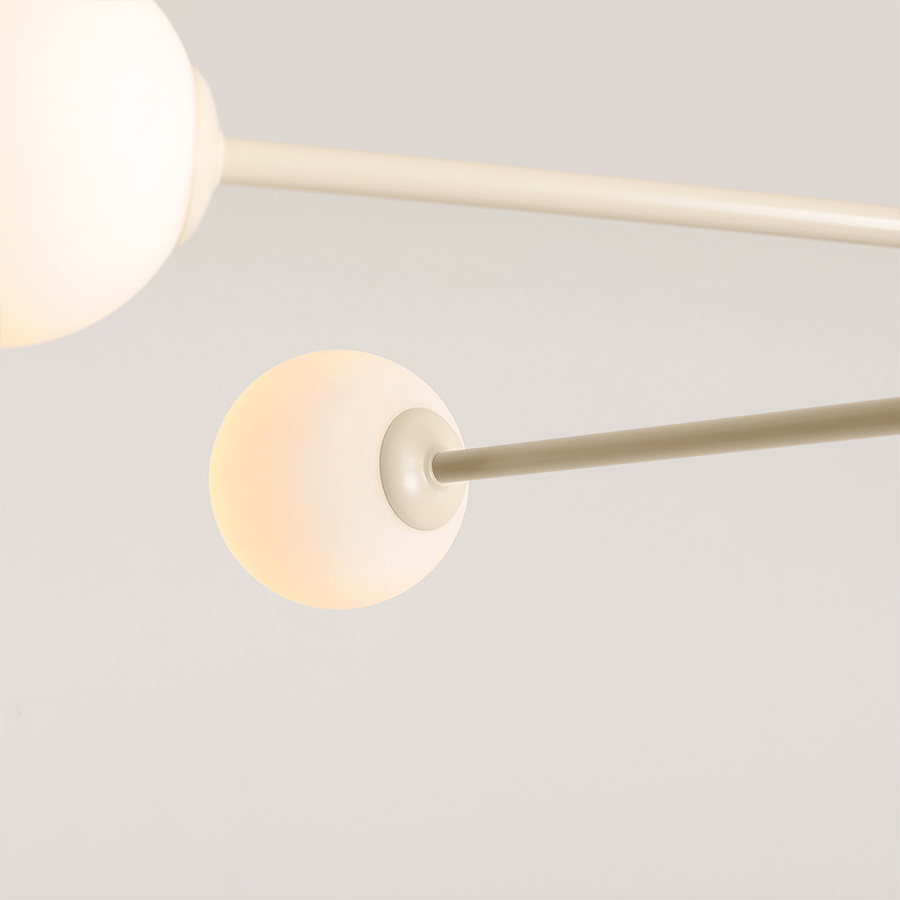 PLANFON NOWY FIXED PENDANT CREAM 4 LIGHT - DYKE & DEAN