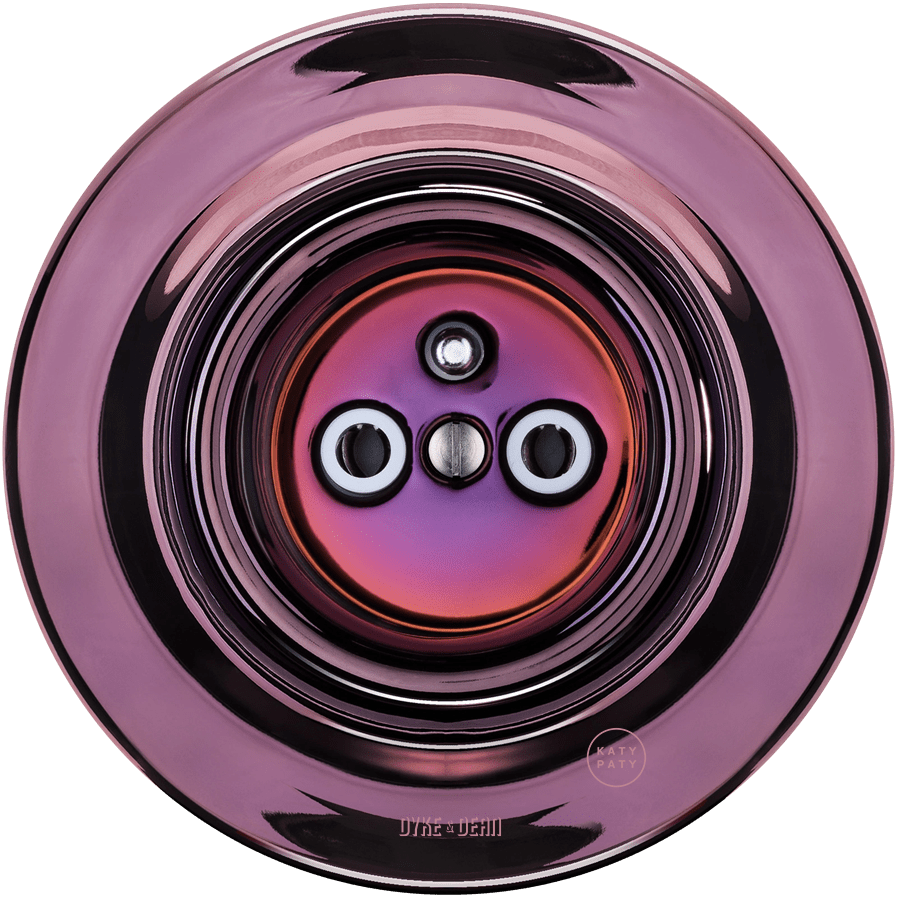 PORCELAIN 2 PIN WALL SOCKET PURPLE - DYKE & DEAN