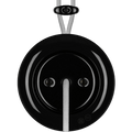 PORCELAIN KATY PATY COLONA ROUND SURFACE MOUNTED CABLE GLAND SOCKET BLACK - DYKE & DEAN