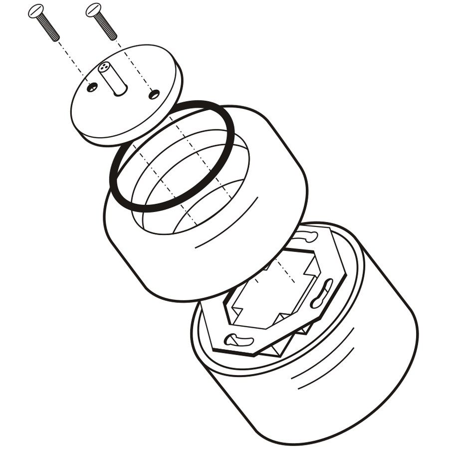 PORCELAIN KATY PATY COLONA ROUND SURFACE MOUNTED CABLE GLAND SOCKET VANILLA - DYKE & DEAN