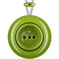 PORCELAIN KATY PATY COLONA ROUND SURFACE MOUNTED EURO SOCKET GREEN - DYKE & DEAN