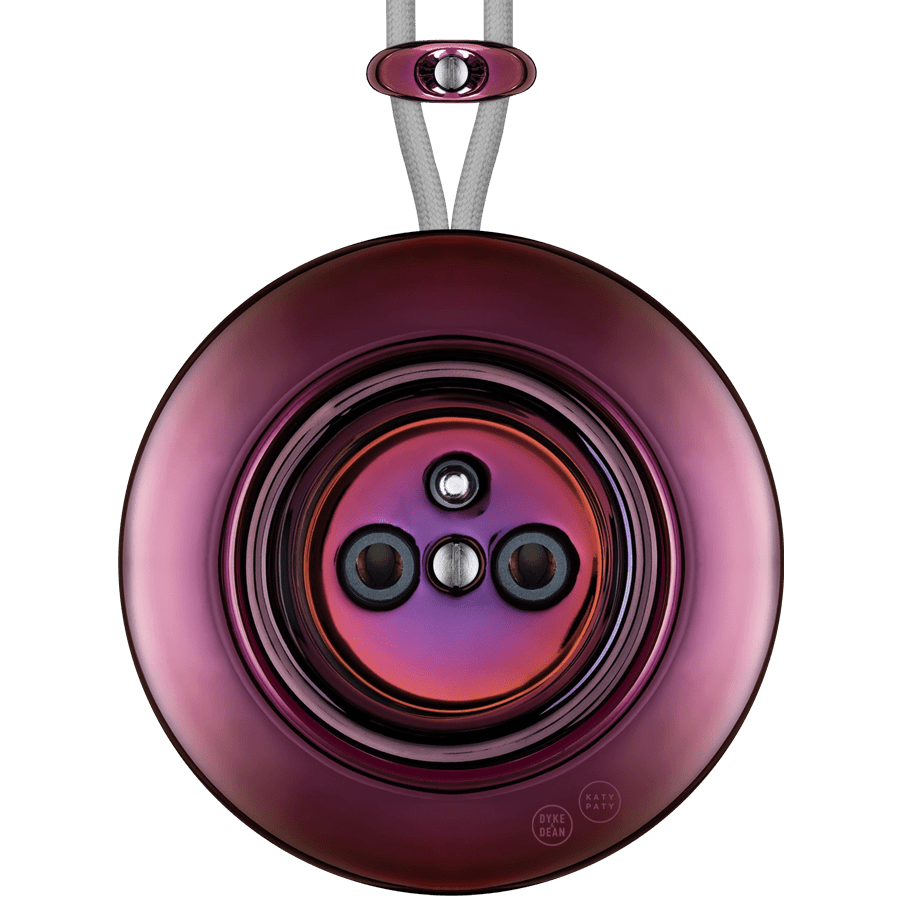 PORCELAIN KATY PATY COLONA ROUND SURFACE MOUNTED EURO SOCKET PURPLE - DYKE & DEAN