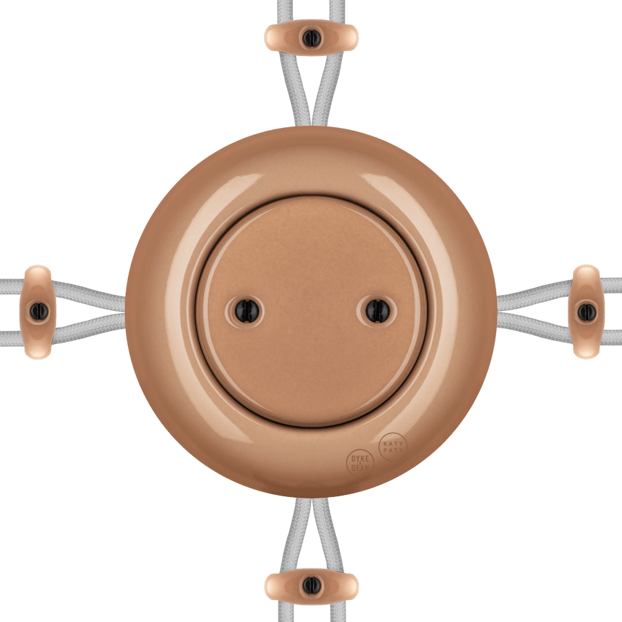 PORCELAIN KATY PATY COLONA ROUND SURFACE MOUNTED JUNCTION BOX DERMA - DYKE & DEAN