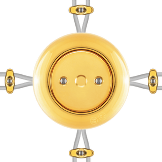PORCELAIN KATY PATY COLONA ROUND SURFACE MOUNTED JUNCTION BOX GOLD - DYKE & DEAN
