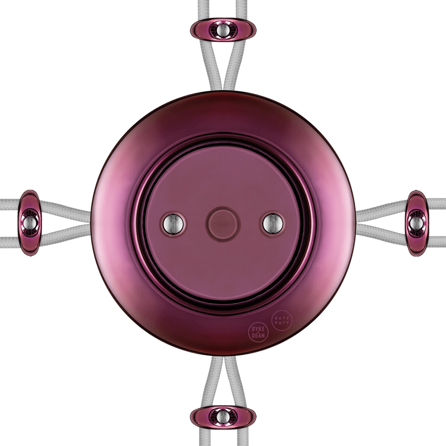 PORCELAIN KATY PATY COLONA ROUND SURFACE MOUNTED JUNCTION BOX PURPLE - DYKE & DEAN