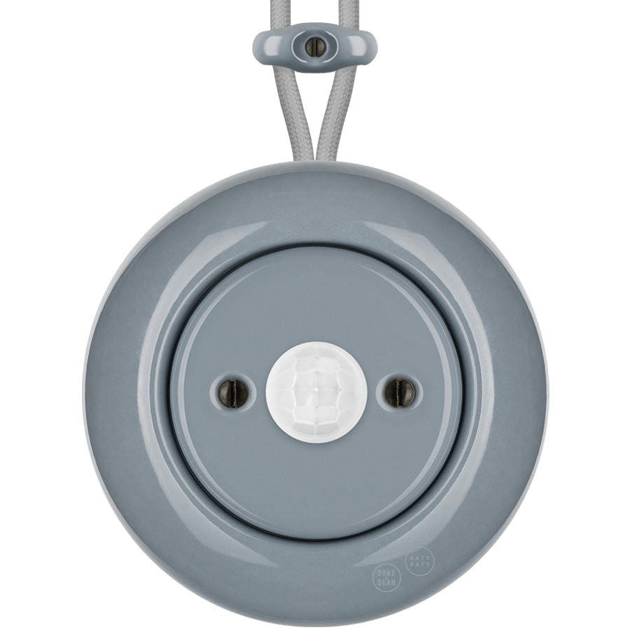 PORCELAIN KATY PATY COLONA ROUND SURFACE MOUNTED MOTION SENSOR ASH GREY - DYKE & DEAN