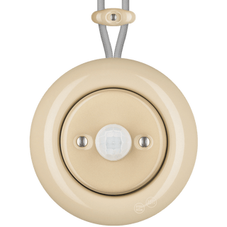 PORCELAIN KATY PATY COLONA ROUND SURFACE MOUNTED MOTION SENSOR SAND - DYKE & DEAN