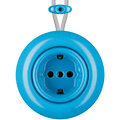 PORCELAIN KATY PATY COLONA ROUND SURFACE MOUNTED SCHUKO SOCKET AZURE - DYKE & DEAN