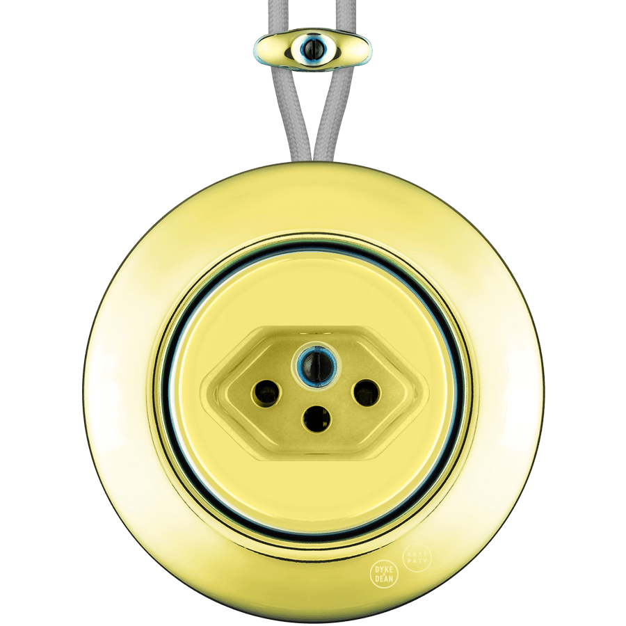 PORCELAIN KATY PATY COLONA ROUND SURFACE MOUNTED SWISS SOCKET LUCEDO - DYKE & DEAN