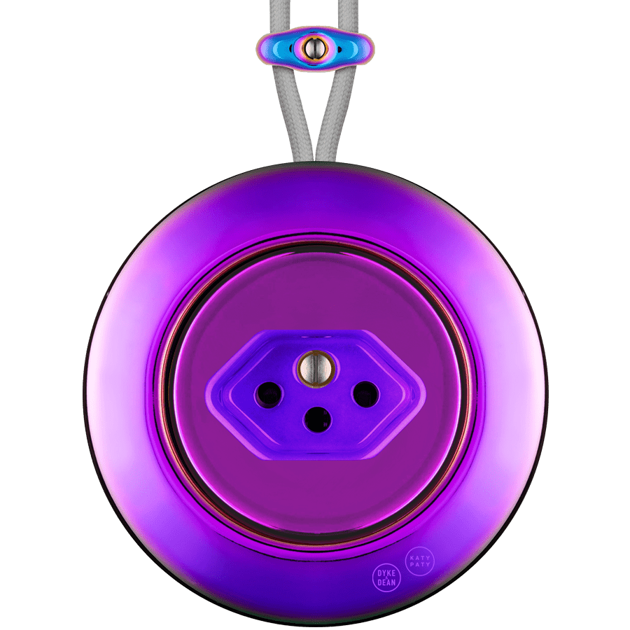 PORCELAIN KATY PATY COLONA ROUND SURFACE MOUNTED SWISS SOCKET VIOLEDO - DYKE & DEAN