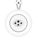 PORCELAIN KATY PATY COLONA ROUND SURFACE MOUNTED SWISS SOCKET WHITE - DYKE & DEAN