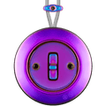 PORCELAIN KATY PATY COLONA ROUND SURFACE MOUNTED TOGGLE BUTTON SWITCH VIOLEDO - DYKE & DEAN