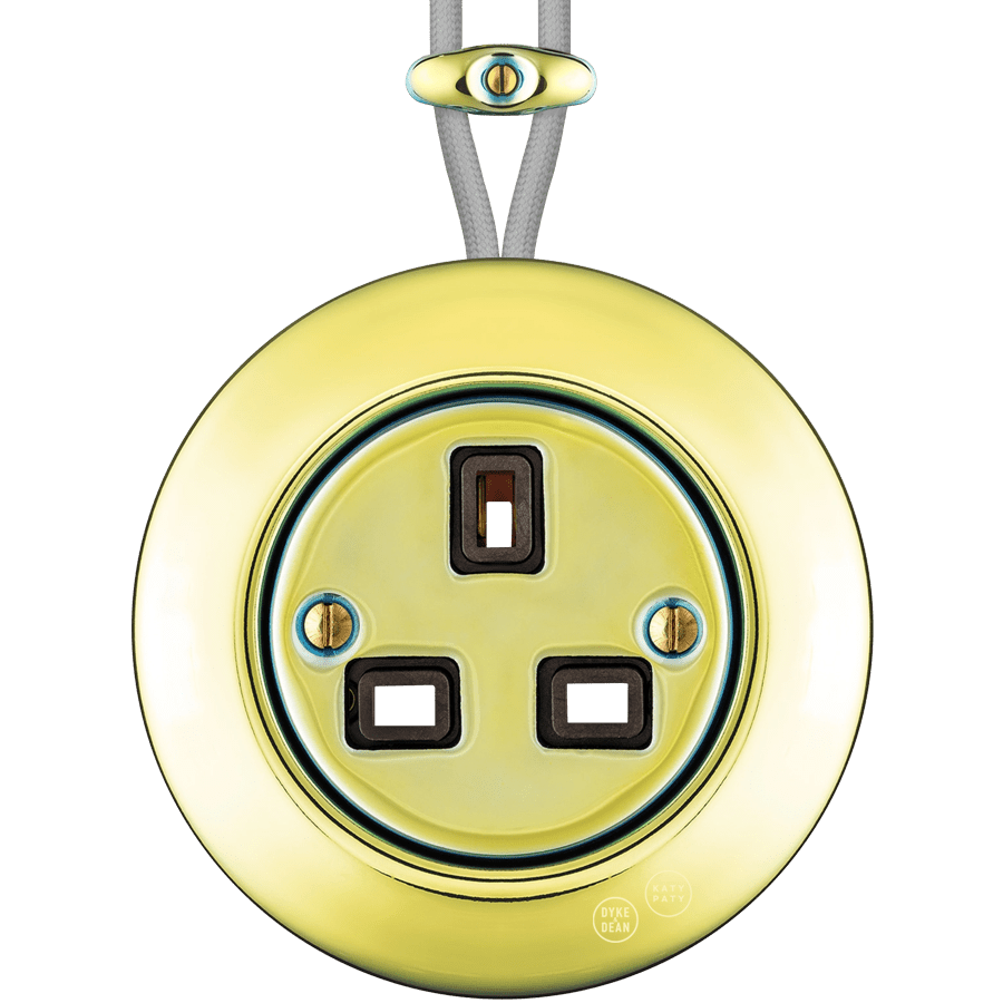 PORCELAIN KATY PATY COLONA ROUND SURFACE MOUNTED UK SOCKET LUCEDO - DYKE & DEAN